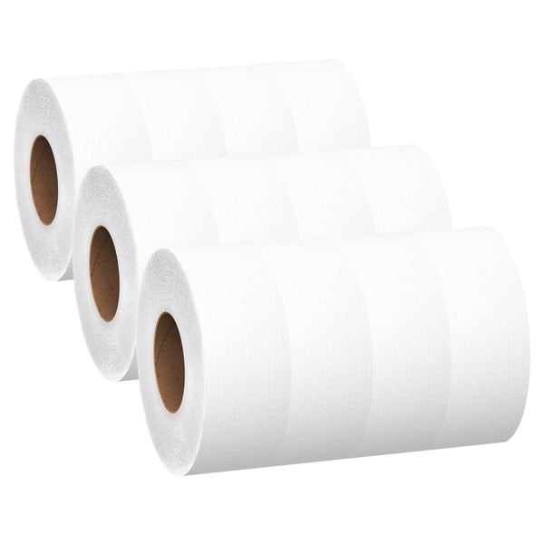 Bathroom Tissue Jumbo Toilet Paper, Continuous Roll, 12 PK