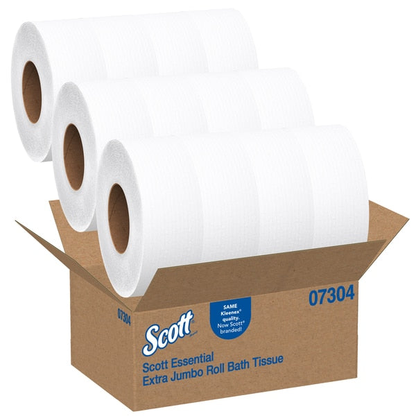 Bathroom Tissue Jumbo Toilet Paper, Continuous Roll, 12 PK