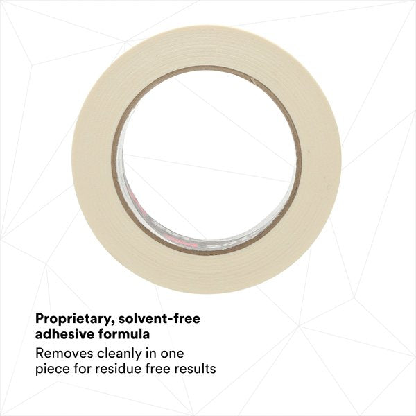 Masking Tape, Tan, 1-13/32 in x 60yd, PK24
