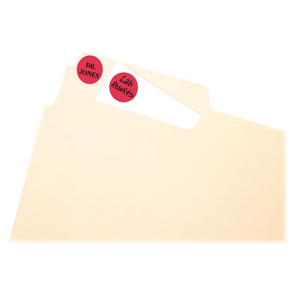 AveryÂ® Red Removable Print or Write Color Coding Labels for Laser and Inkjet Printers 5466, 3/4