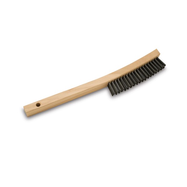 Wire Brush , Curved Handle, Carbon Steel, PK 12
