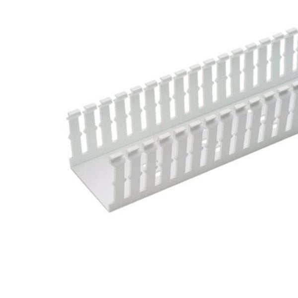 Wire Duct, Narrow Slot, White, 1.26 W x 2 D