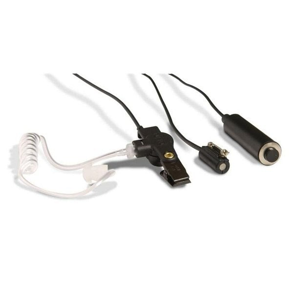 Three-wire Lapel Mic with Earpiece, Black