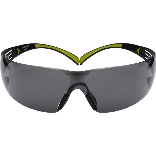 Safety Glasses, Wraparound Gray Polycarbonate Lens, Anti-Fog
