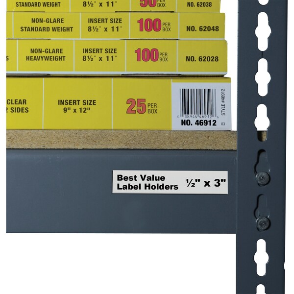 Label Holder, Self Adhesive, 1/2