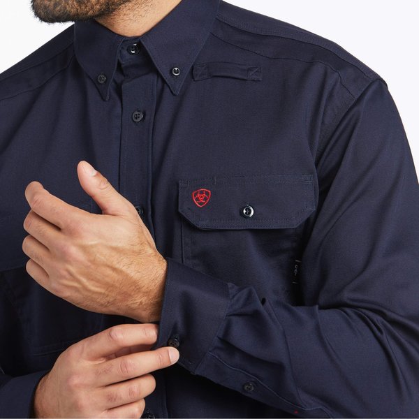 Flame-Resistant Shirt, Navy, L