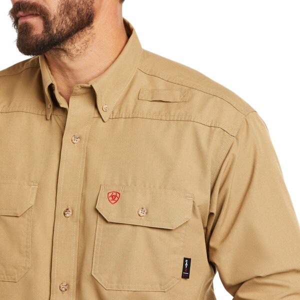 Flame-Resistant Shirt, Tan, XL