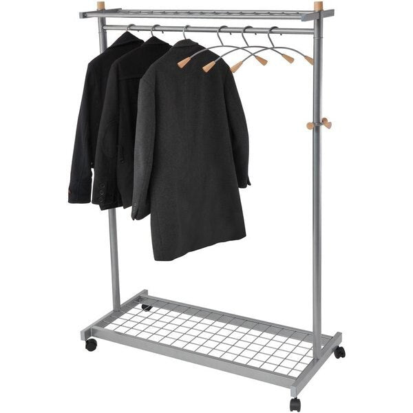 Garment Rack, 72 x 22 In, Gray