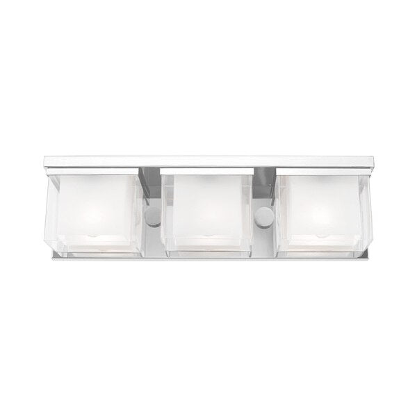 Duval 3 Light Polished Chrome Bath Vanit