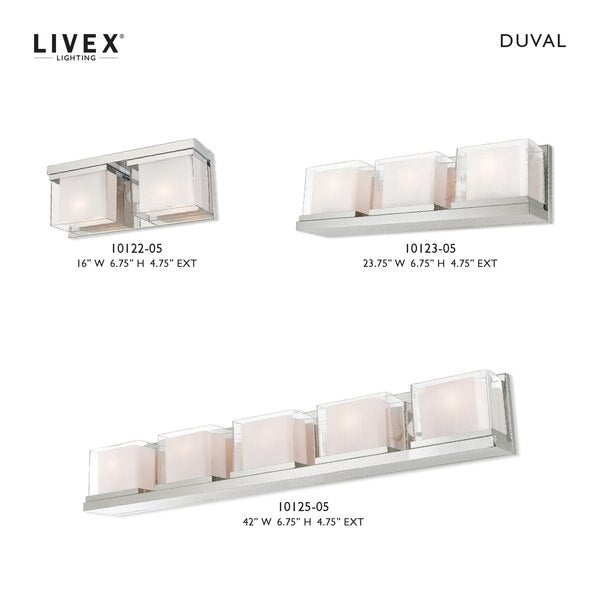 Duval 3 Light Polished Chrome Bath Vanit