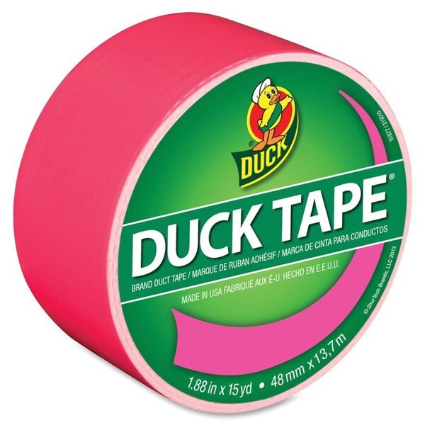 Duct Tape, 1.88 in.x15 yd., Neon Pink
