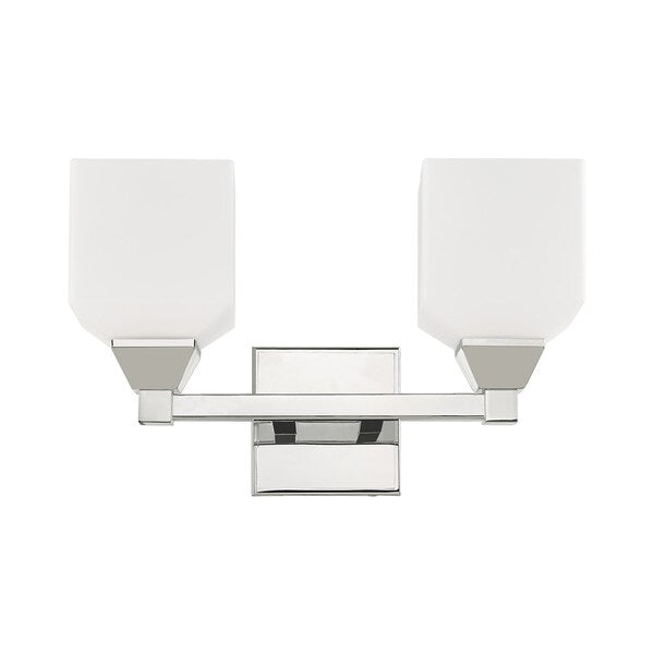Aragon 2 Light Polished Chrome Bath Vanity
