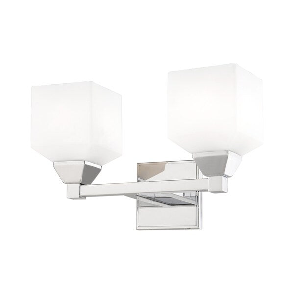 Aragon 2 Light Polished Chrome Bath Vanity