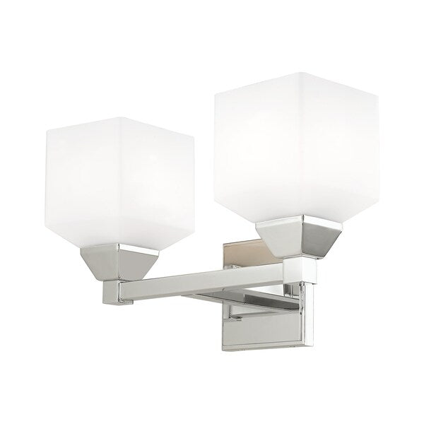 Aragon 2 Light Polished Chrome Bath Vanity