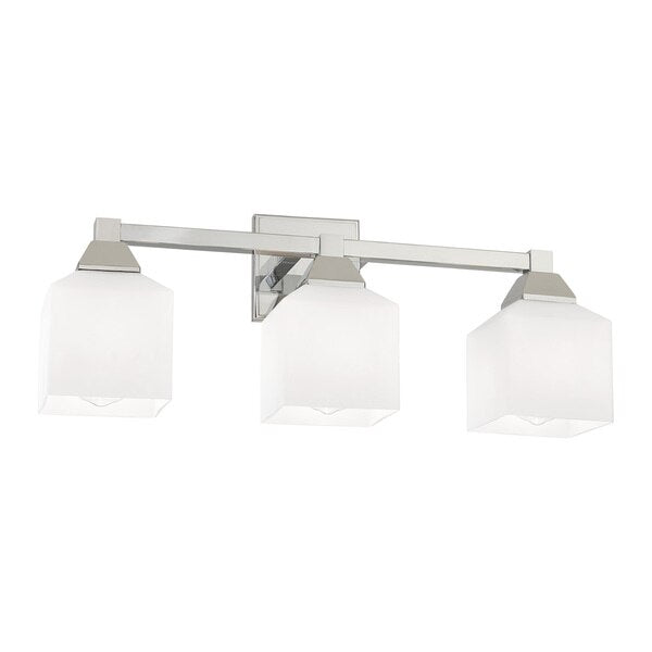 Aragon 3 Light Polished Chrome Bath Vanity