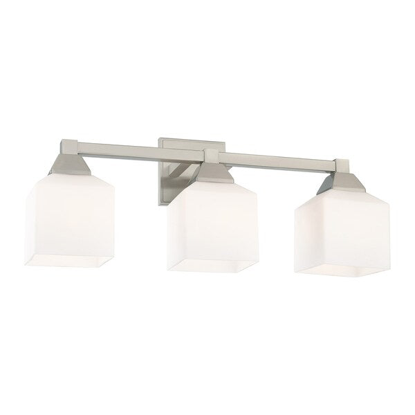 Aragon 3 Light Brushed Nickel Bath Vanity