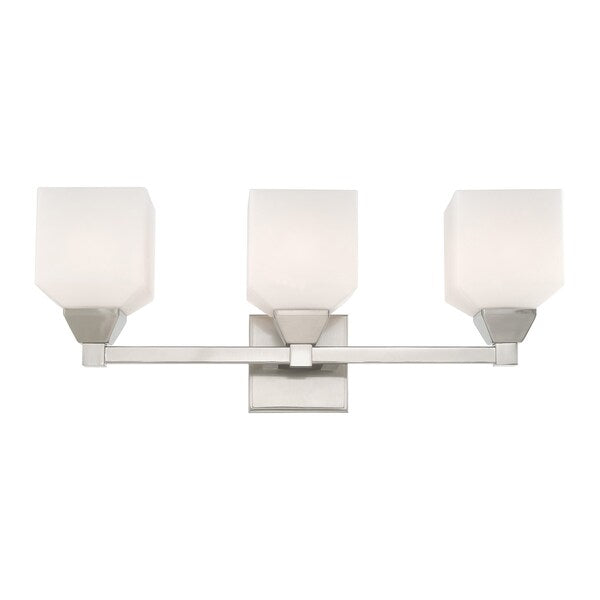 Aragon 3 Light Brushed Nickel Bath Vanity