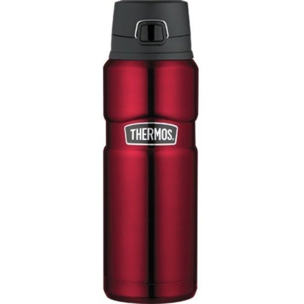 Stainless Steel Drink Bottle, 24 oz., Cranberry, Hot 18 Hrs, Cold 24 Hrs