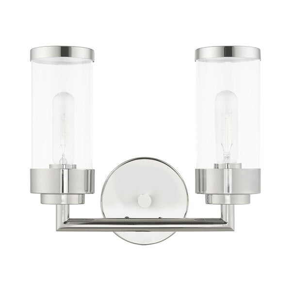 Hillcrest 2 Light Polished Chrome Bath Vanity