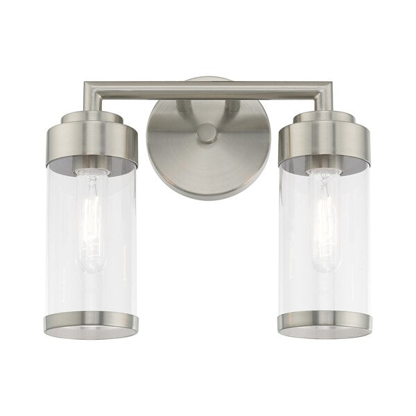 Hillcrest 2 Light Brushed Nickel Bath Va
