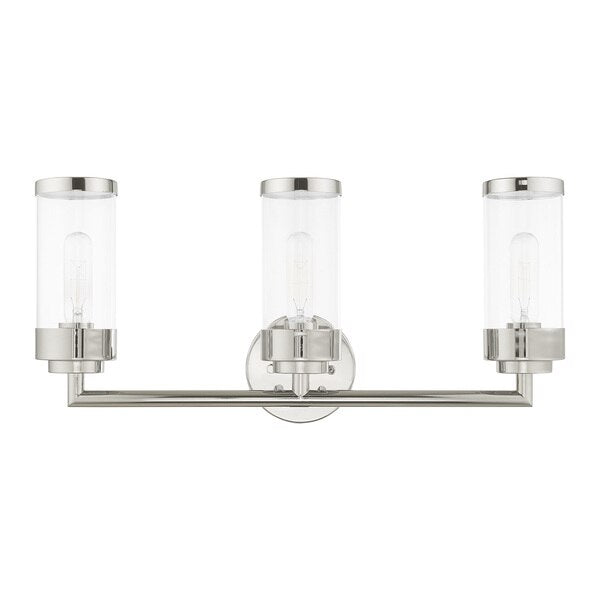 Hillcrest 3 Light Polished Chrome Bath V