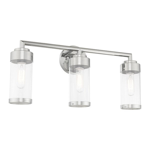 Hillcrest 3 Light Polished Chrome Bath V