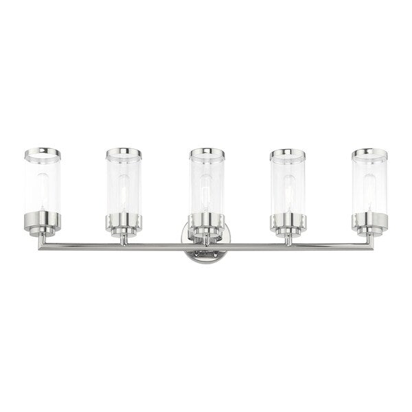 Hillcrest 5 Light Polished Chrome Bath V
