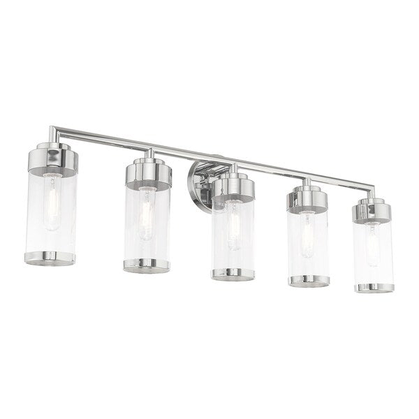 Hillcrest 5 Light Polished Chrome Bath V