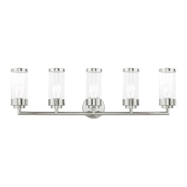 Hillcrest 5 Light Polished Chrome Bath V
