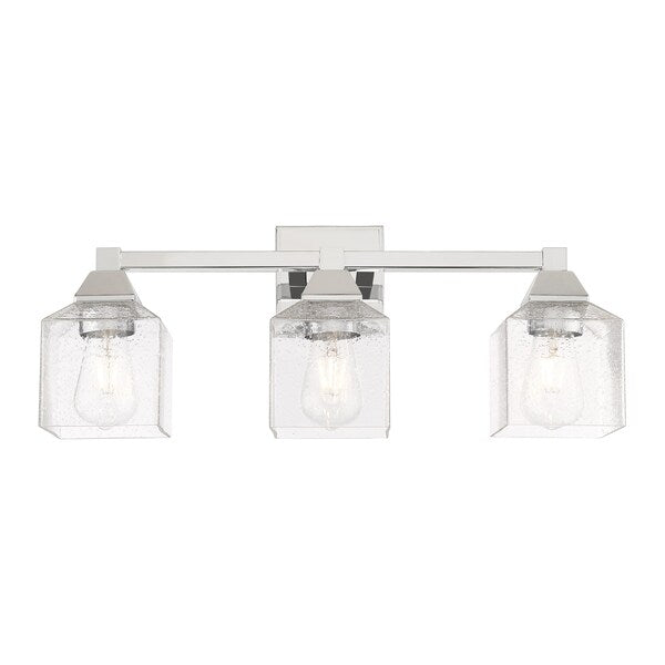 Aragon 3 Light Polished Chrome Bath Vanity