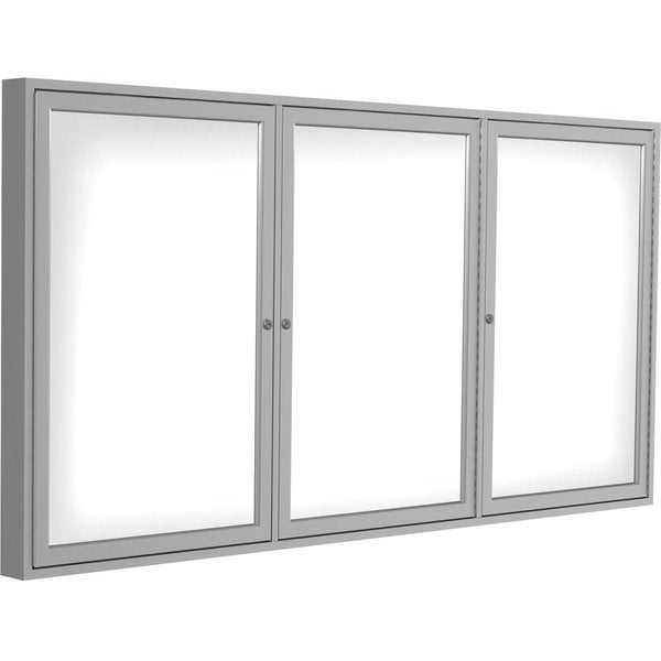 3-Door Enclosed Whiteboard 36