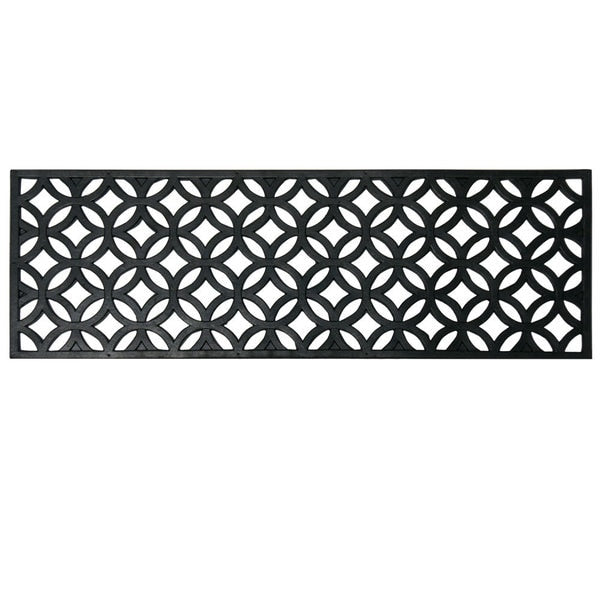 6-Piece Azteca Indoor Outdoor Stair Treads Rubber Step Mats, 9.75 by 29.75-Inch