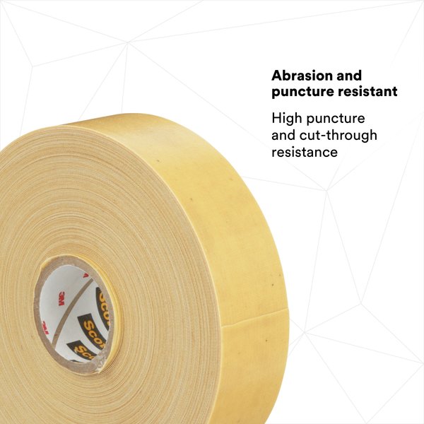 Varnished Cotton Cambric Electrical Tape 2520, Scotch, 3/4 in W x 108 ft L, 8 mil, Yellow, 1 Pack