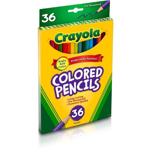 Color Pencil, Long Barrel, Assorted, PK36