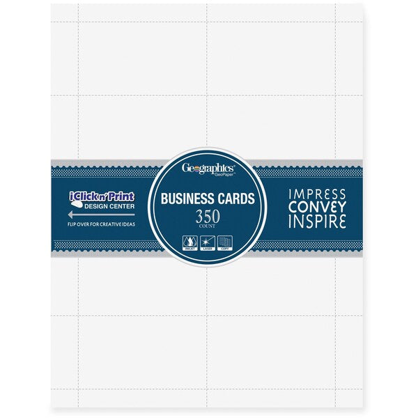 Business Cards, Std, Lsr/Inkjt, PK350