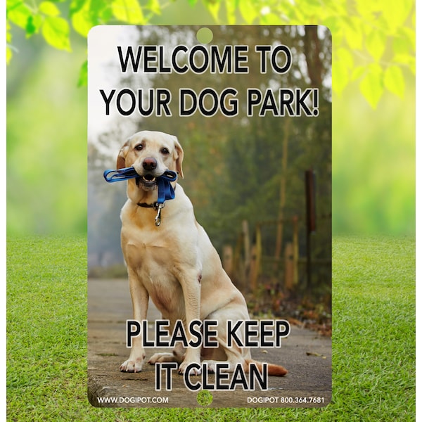 Reflective Dog Park Pet Sign, 11.5
