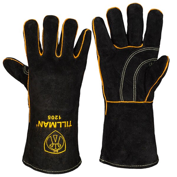 Stick Welding Gloves, Cowhide Palm, L, PR
