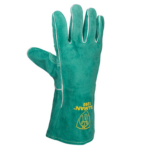 Stick Welding Gloves, Cowhide Palm, L, PR