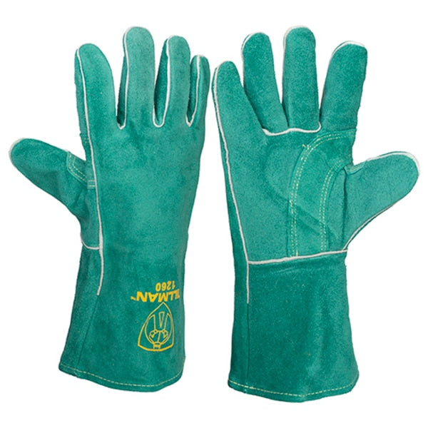 Stick Welding Gloves, Cowhide Palm, L, PR