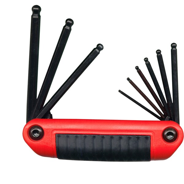 9 Piece SAE Fold-Up Hex Key Set, 25919