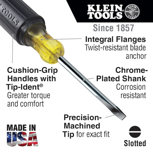 General Purpose Slotted Screwdriver 3/8 in Round