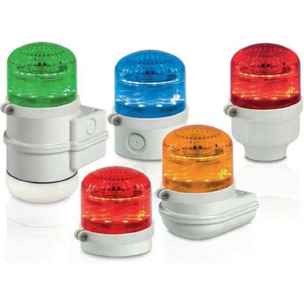Beacon Warning Sounder Light, Red, LED