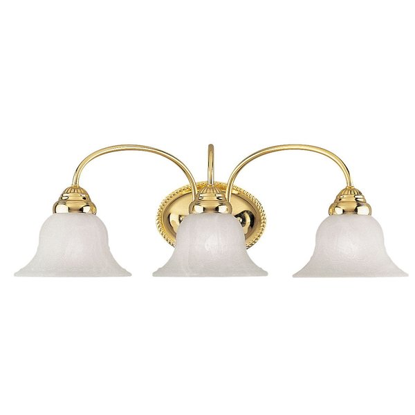 Edgemont 3 Light Polished Brass Bath Vanity