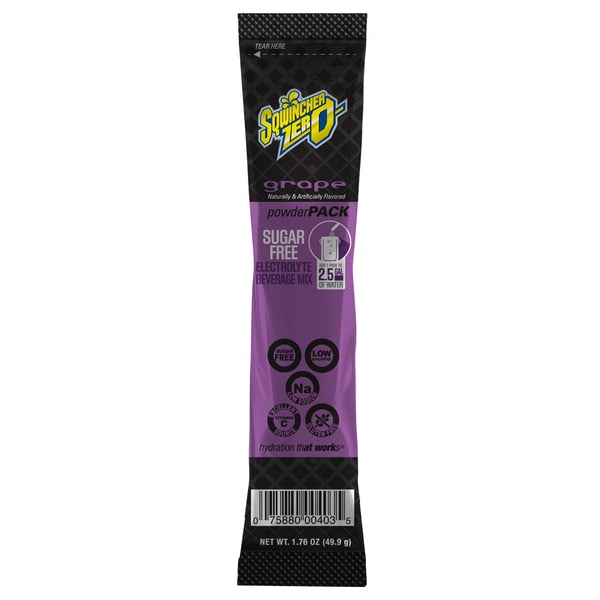 Sports Drink Mix Powder 1.76 oz., Grape, PK8