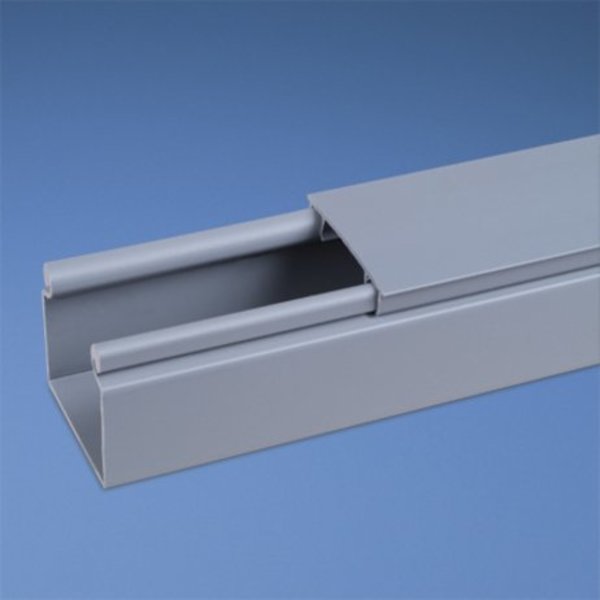 Wire Duct, Hinging Cover, Gray, L 6 Ft