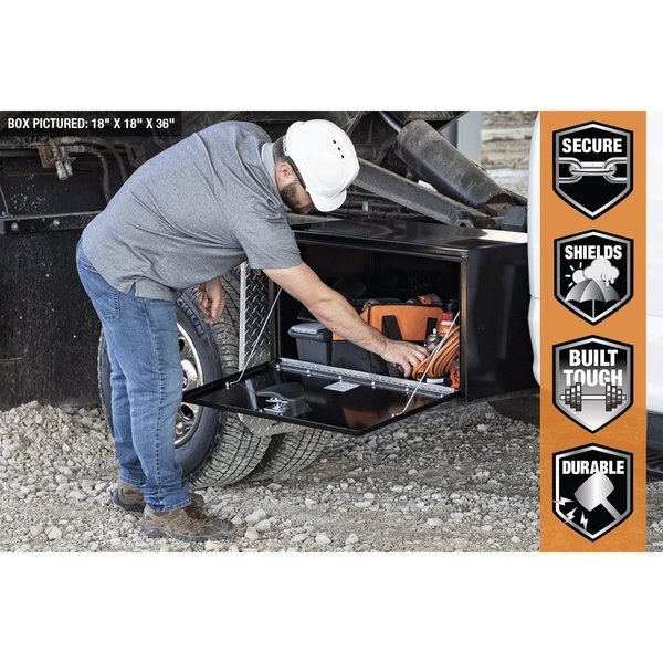 Blk Steel Underbody Truck Box W/T-Handle