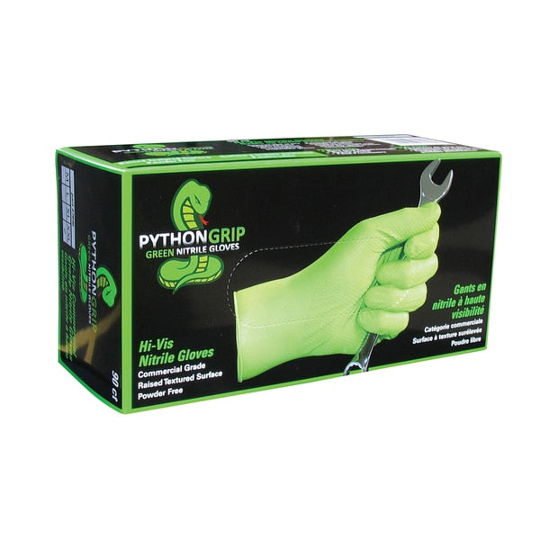 Grn Nitrile Disp Gloves Med 6 mil Thick, 9