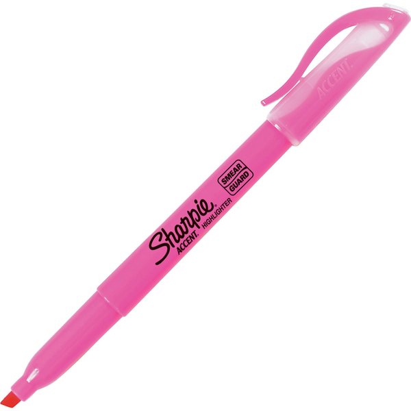 Highlighter, Chisel Tip Fluorescent Pink PK12