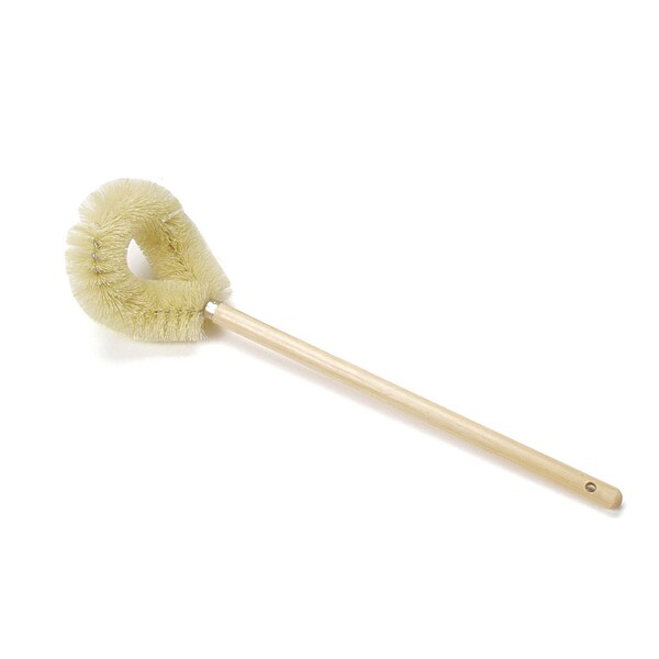Bowl Brush, White, Wood, 20 in L Overall
