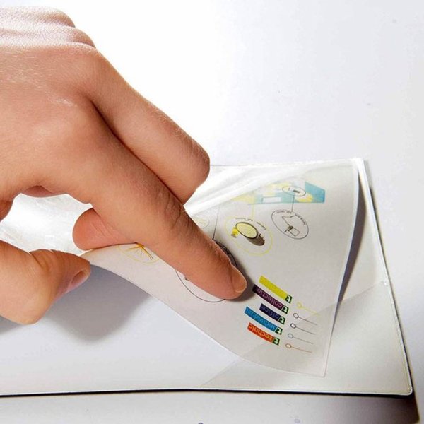 Sign Holder, Clear, 1/4 in. H, Adhesive, PK5